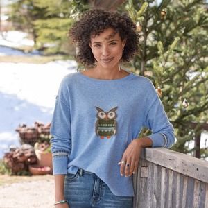 SUNDANCE Wise Owl Sweater in WOOL Blend